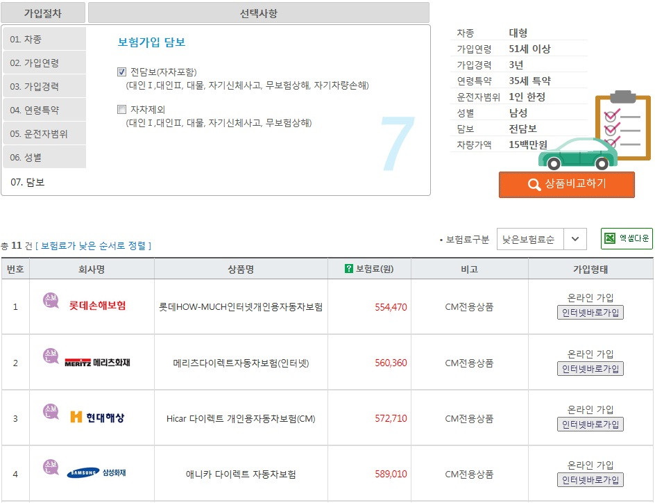 자동차보험-가격-비교